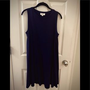 LOFT Outlet sleeveless navy swing dress Sz-M